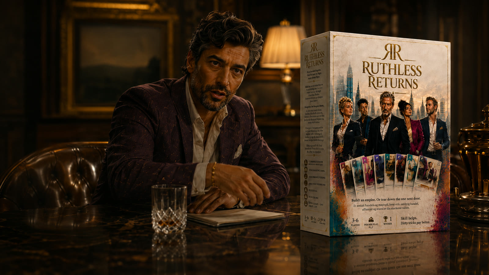 Ruthless Returns board game prototype vision