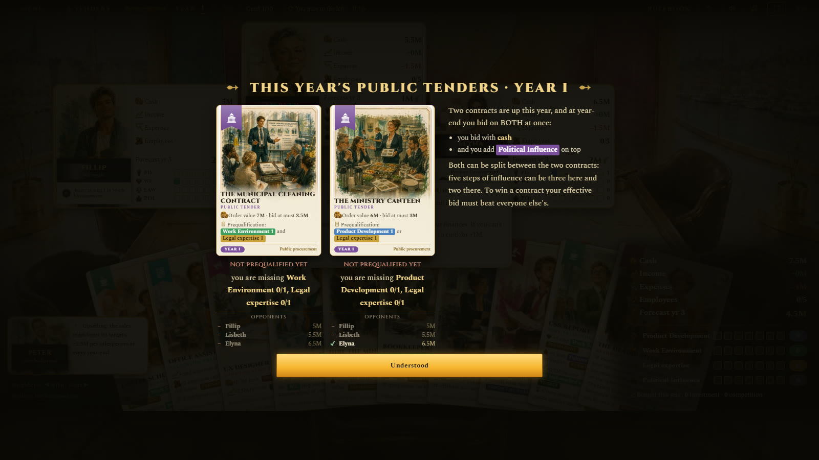 The public tender screen from the reworked Lobbyists expansion