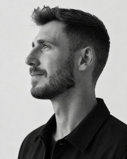Thomas Lay, sort-hvid portræt